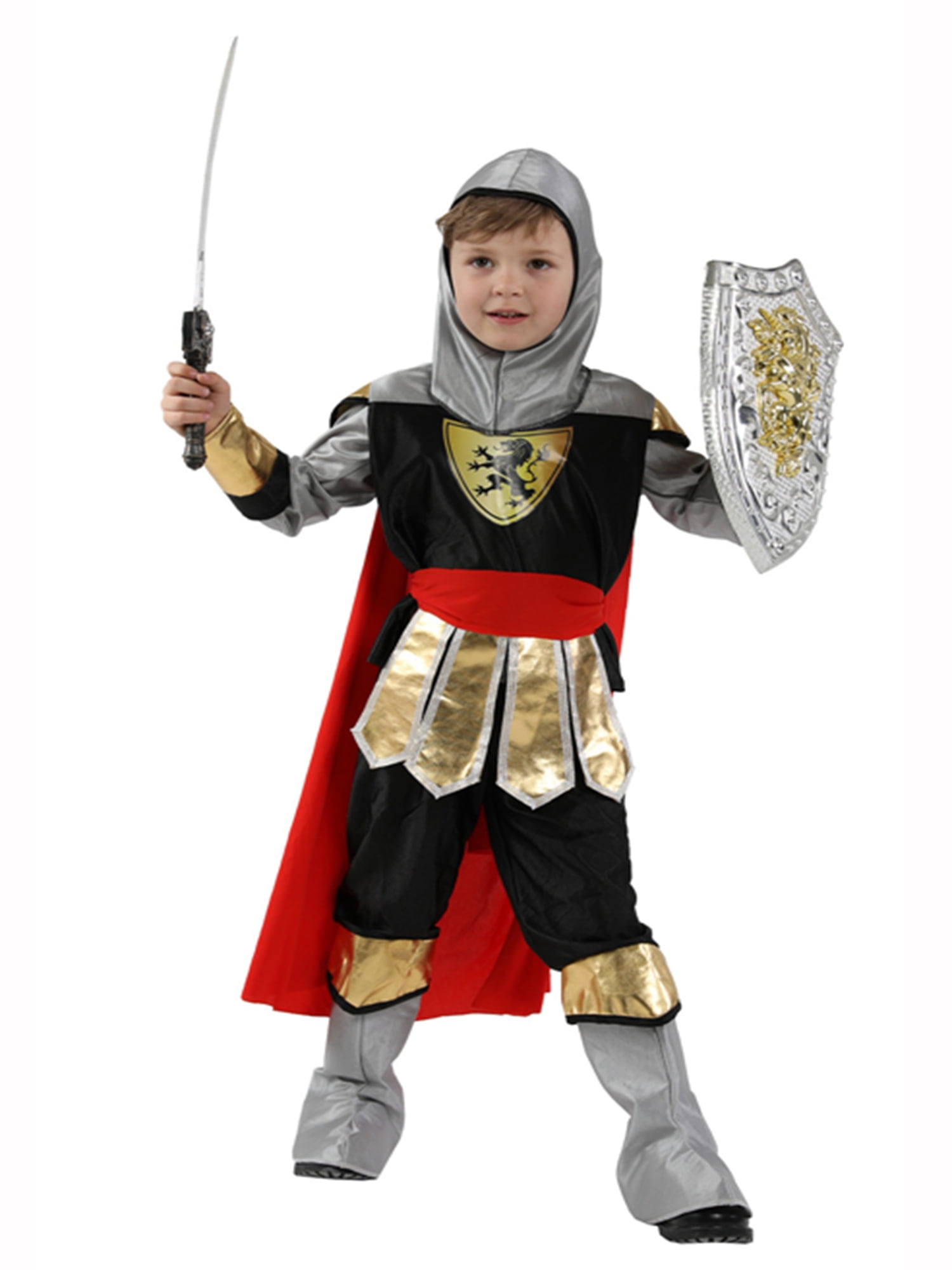 Kid Boys Halloween Costume Party Cosplay Outfit Themed Party Birthdays Party (Brave Warrior, XL/10,12)
